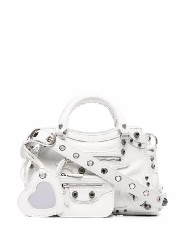 BALENCIAGA Neo Cagole Xs Tote Bag In White Product Image