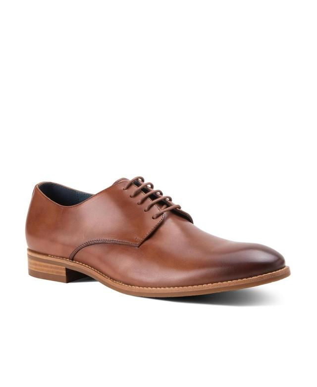 Mens Damon Dress Casual Lace-Up Plain Toe Derby Leather Shoes Product Image