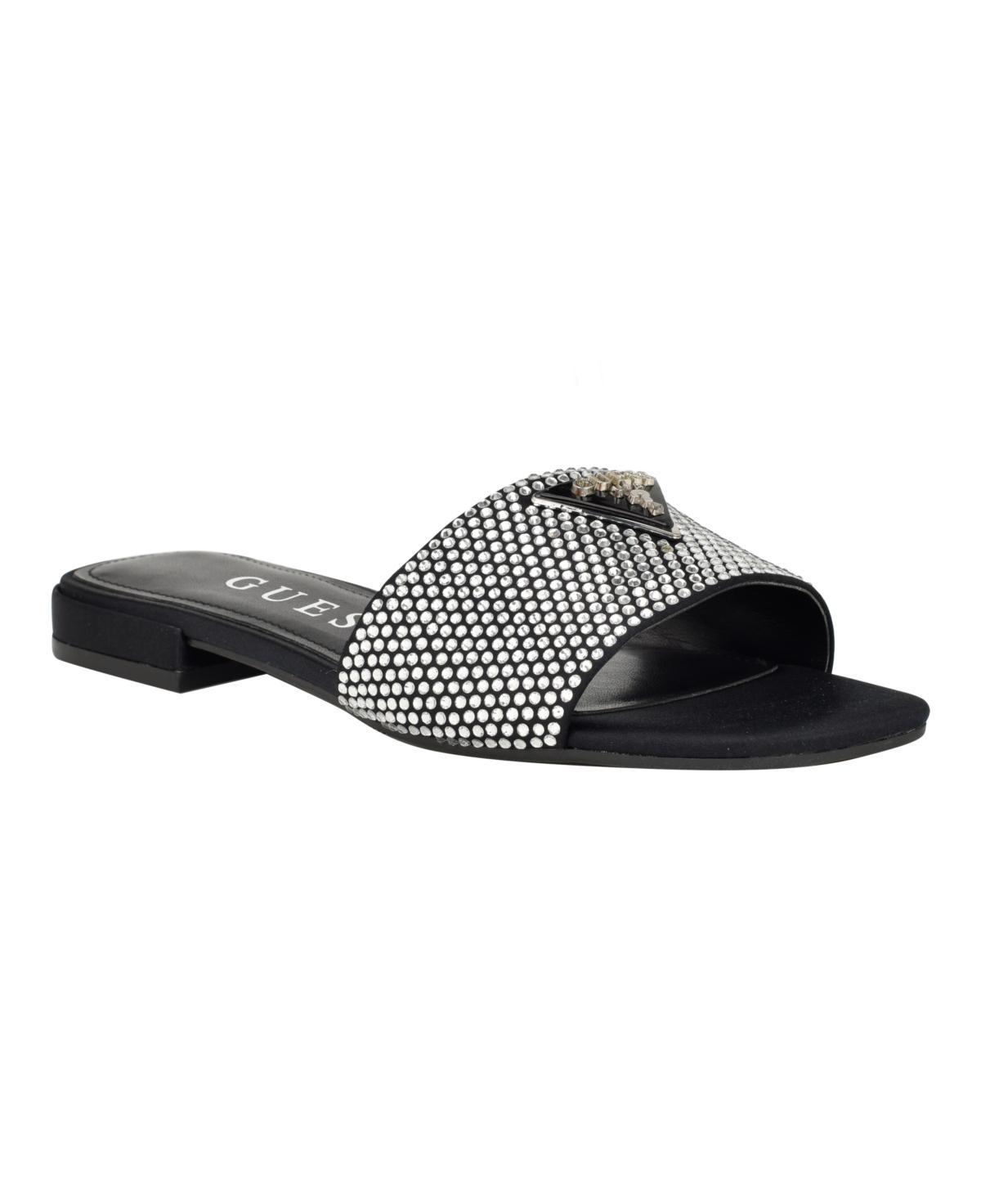 Guess Womens Tamedi One Band Square Toe Slide Flat Sandals Product Image