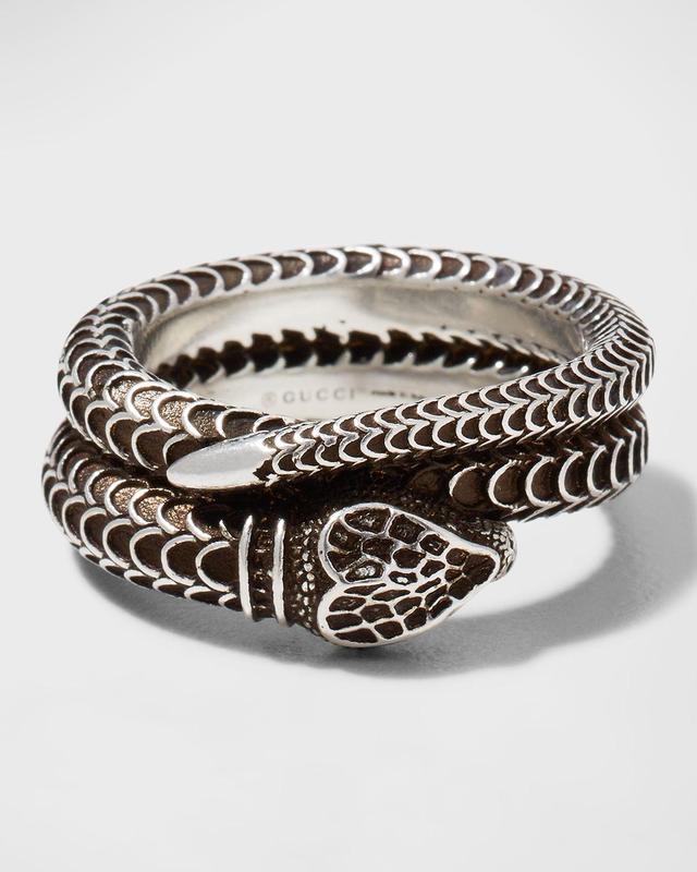 Mens Sterling Silver Snake Ring Product Image