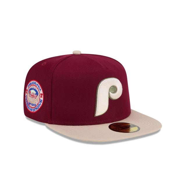 Philadelphia Phillies Canvas 59FIFTY A-Frame Fitted Hat Male Product Image