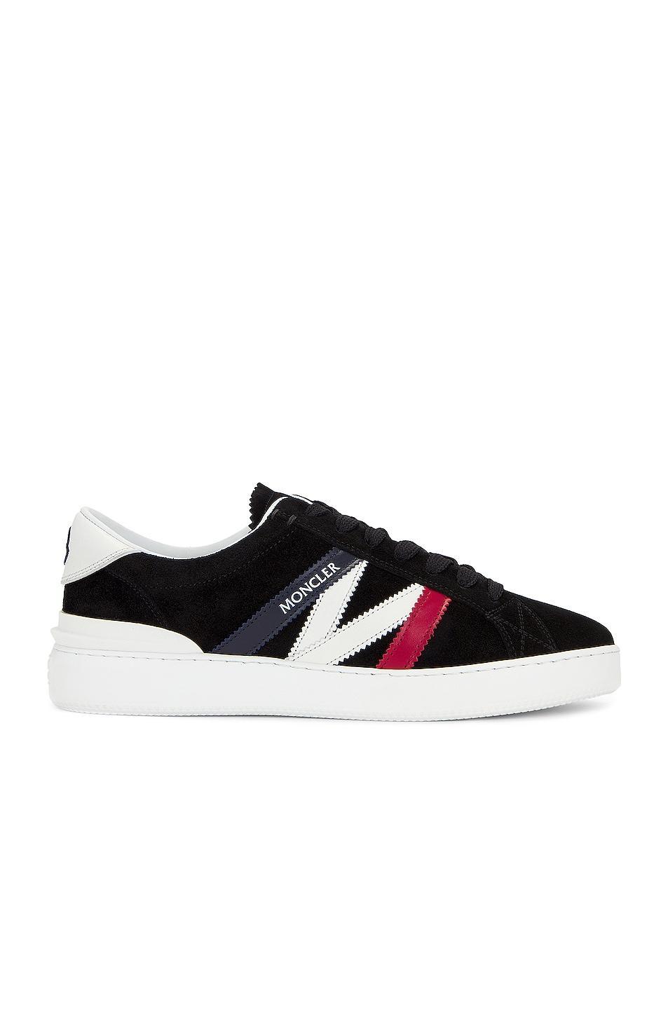 Moncler Monaco M Sneaker in Black  White & Tricolor - Black. Size 40 (also in 41, 43, 44, 45). Product Image