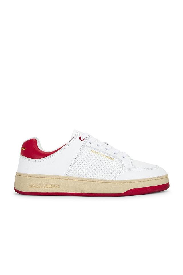 Saint Laurent 61 Sneaker in White & Red - White. Size 43 (also in 40, 41, 42). Product Image