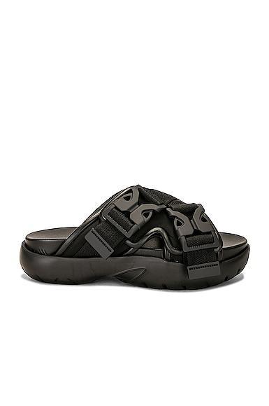 Bottega Veneta - Nylon Slide Sandals - Black - IT 41 - Moda Operandi Product Image