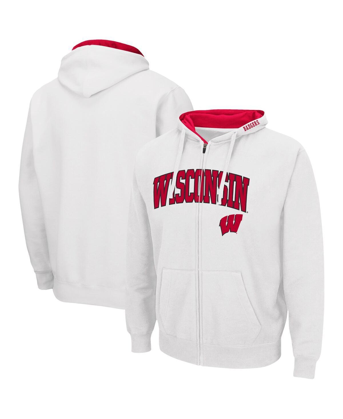 Colosseum Mens Wisconsin Badgers Arch & Logo 3.0 Full-Zip Hoodie Product Image