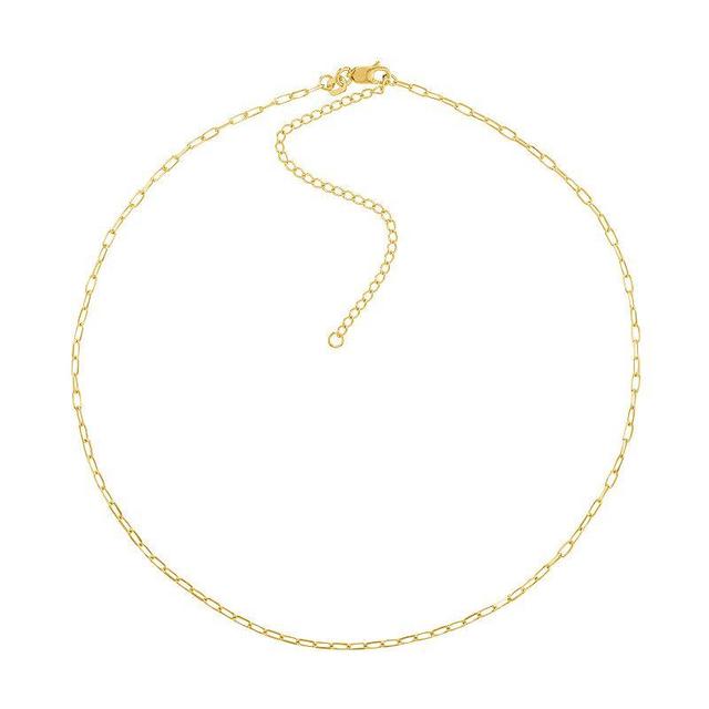 14k Gold 1.7 mm Forzentina Chain Choker Necklace, Womens Yellow Product Image