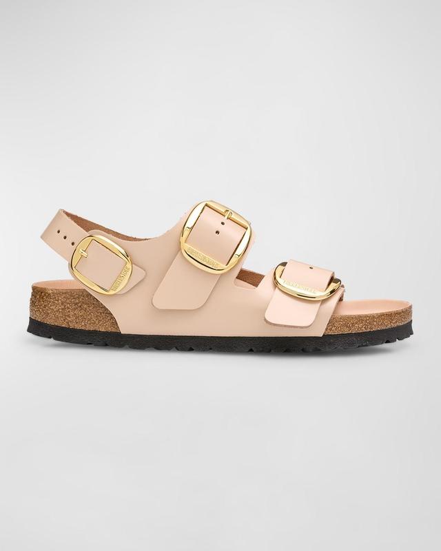 Milano Leather Dual-Buckle Slingback Sandals Product Image
