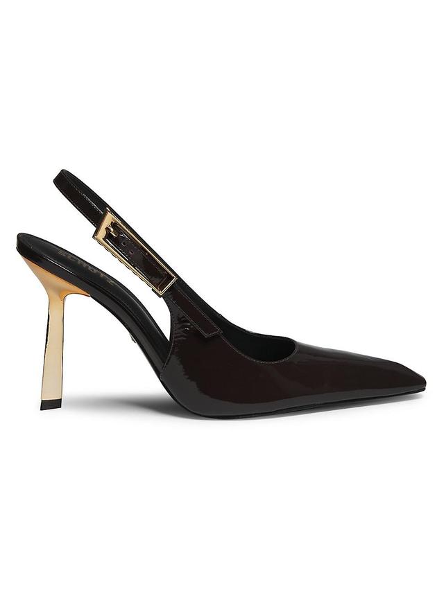 Womens Ciara 100MM Patent Leather Slingback Pumps Product Image