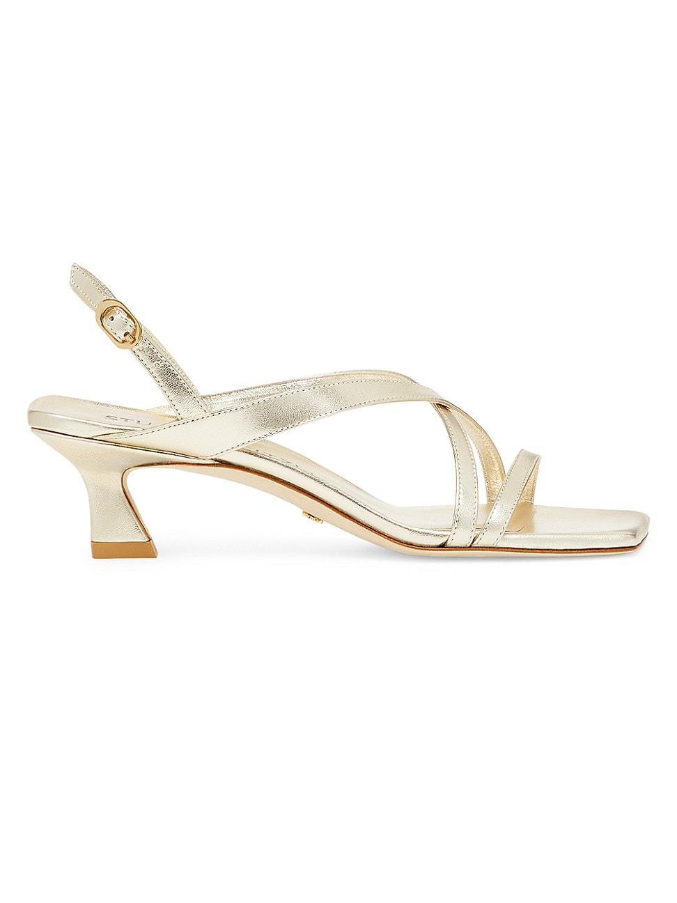 Oasis Metallic Kitten-Heel Slingback Sandals Product Image