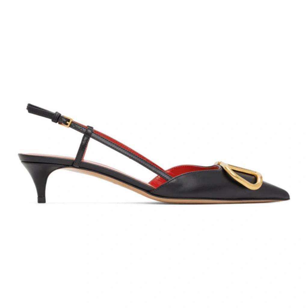 Vlogo Signature Leather Pumps In Black Product Image