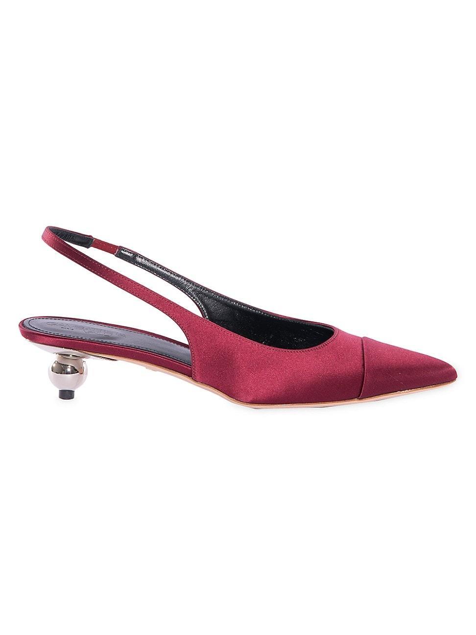 Womens 35MM Silk Slingback Pumps Product Image