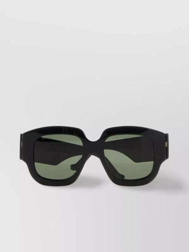 Sunglasses Square Frame Tinted Lenses In Black Product Image