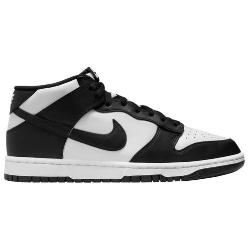 Nike Mens Nike Dunk Mid - Mens Basketball Shoes White/Black/White Product Image