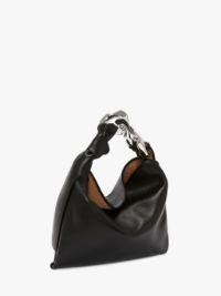 SMALL CHAIN HOBO - LEATHER SHOULDER BAG in black | JW Anderson US  Product Image