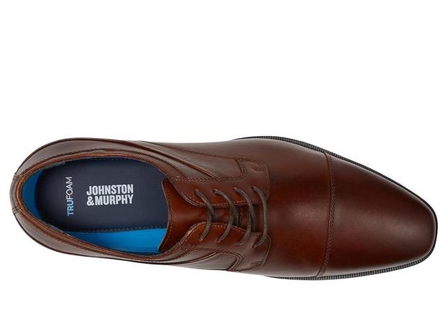 Johnston & Murphy Gibbons Cap Toe (Mahogany Full Grain) Men's Lace Up Wing Tip Shoes Product Image