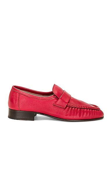 The Row Soft Loafer in Red Product Image