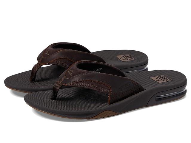 Reef Fanning Leather (Dark ) Men's Sandals Product Image