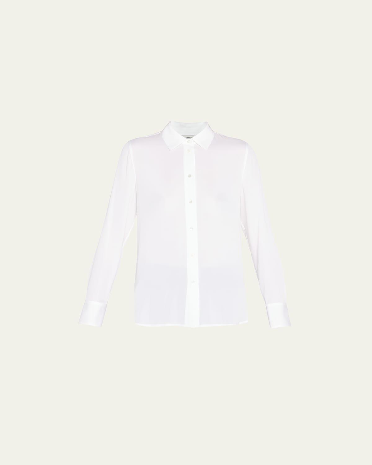 Vince Slim Silk Blouse Product Image