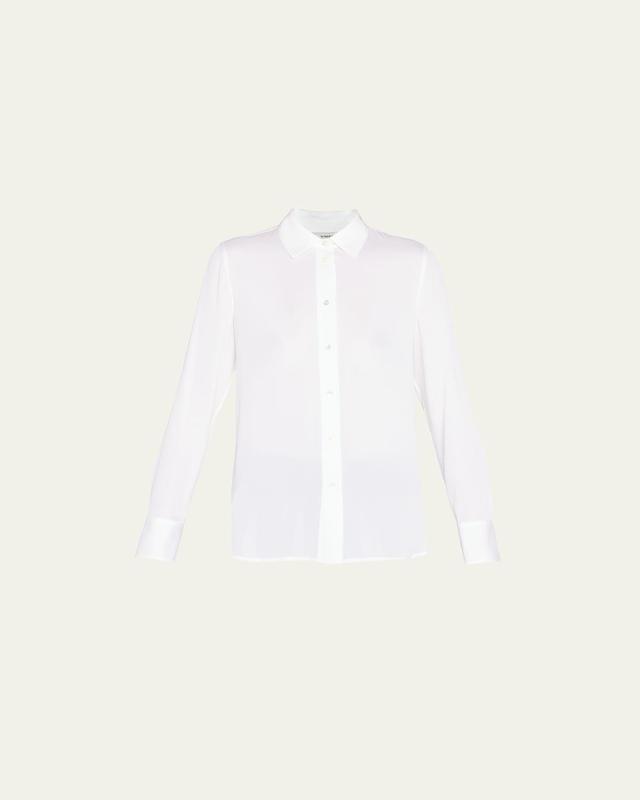 Vince Slim Silk Blouse Product Image