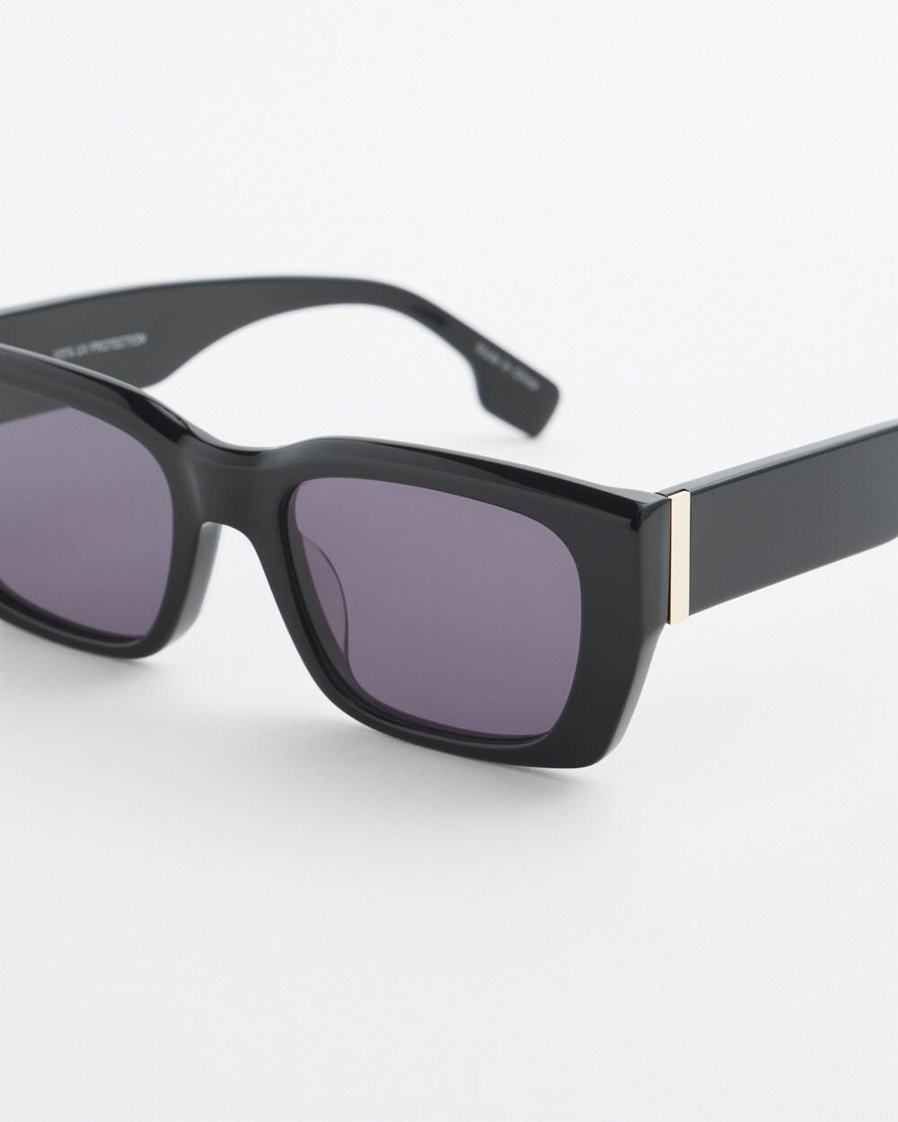 Black Rectangle Sunglasses Product Image