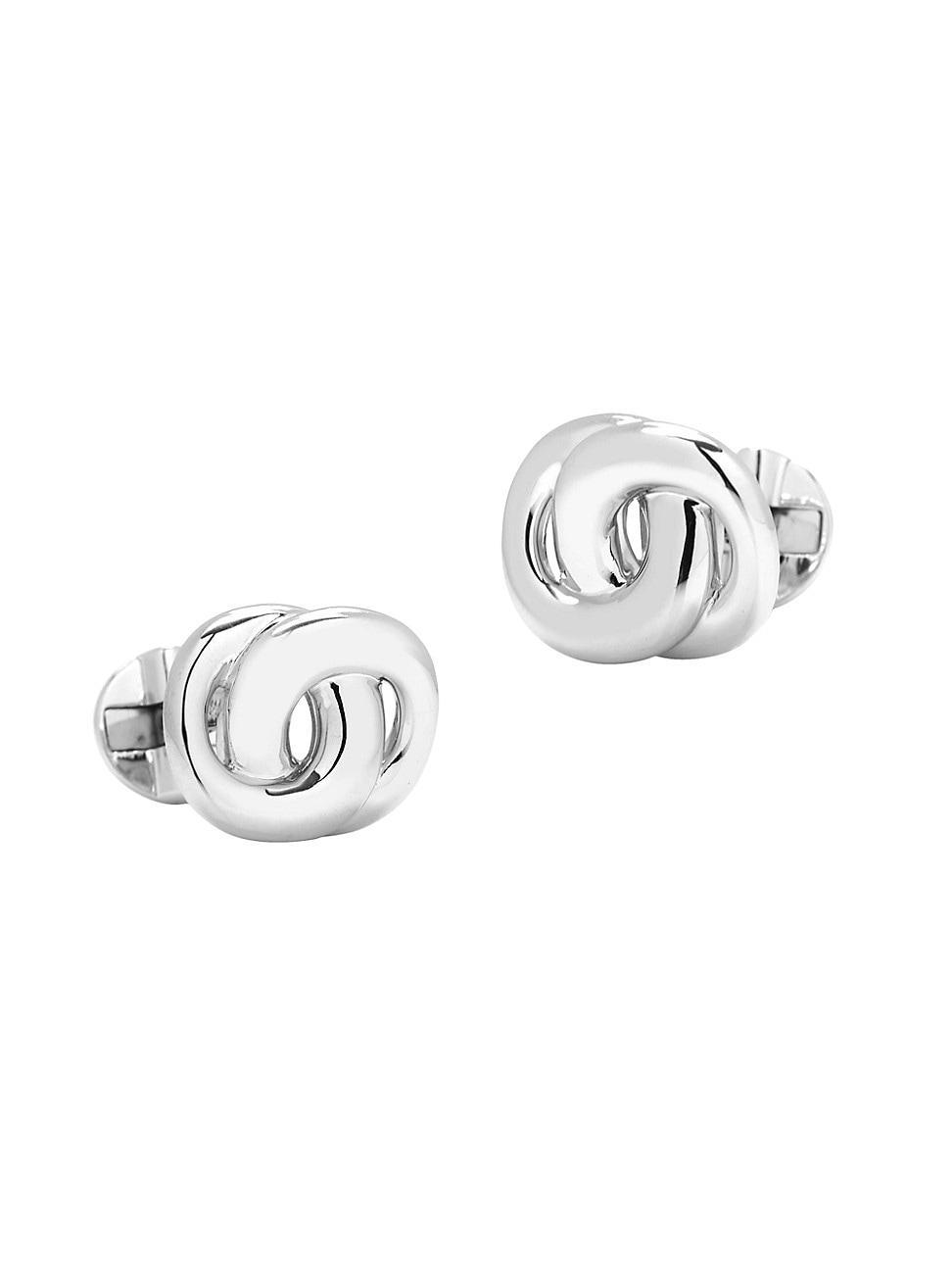 Mens Modern Infinity Sterling Silver Cufflinks Product Image