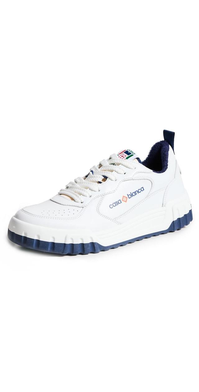 Casablanca Womens Court Sneakers Navy/White 7 Product Image