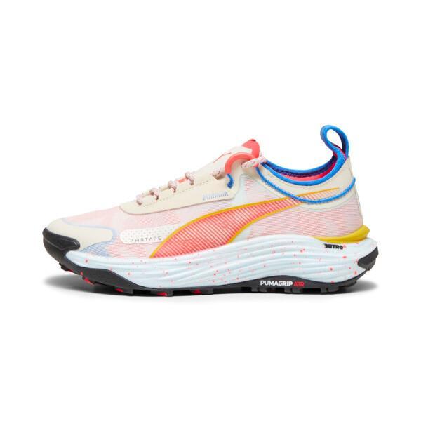 PUMA SEASONS Voyage NITROâ¢ 3 Women's Running Shoes in Alpine Snow/Ultra Blue/Yellow Burst Product Image