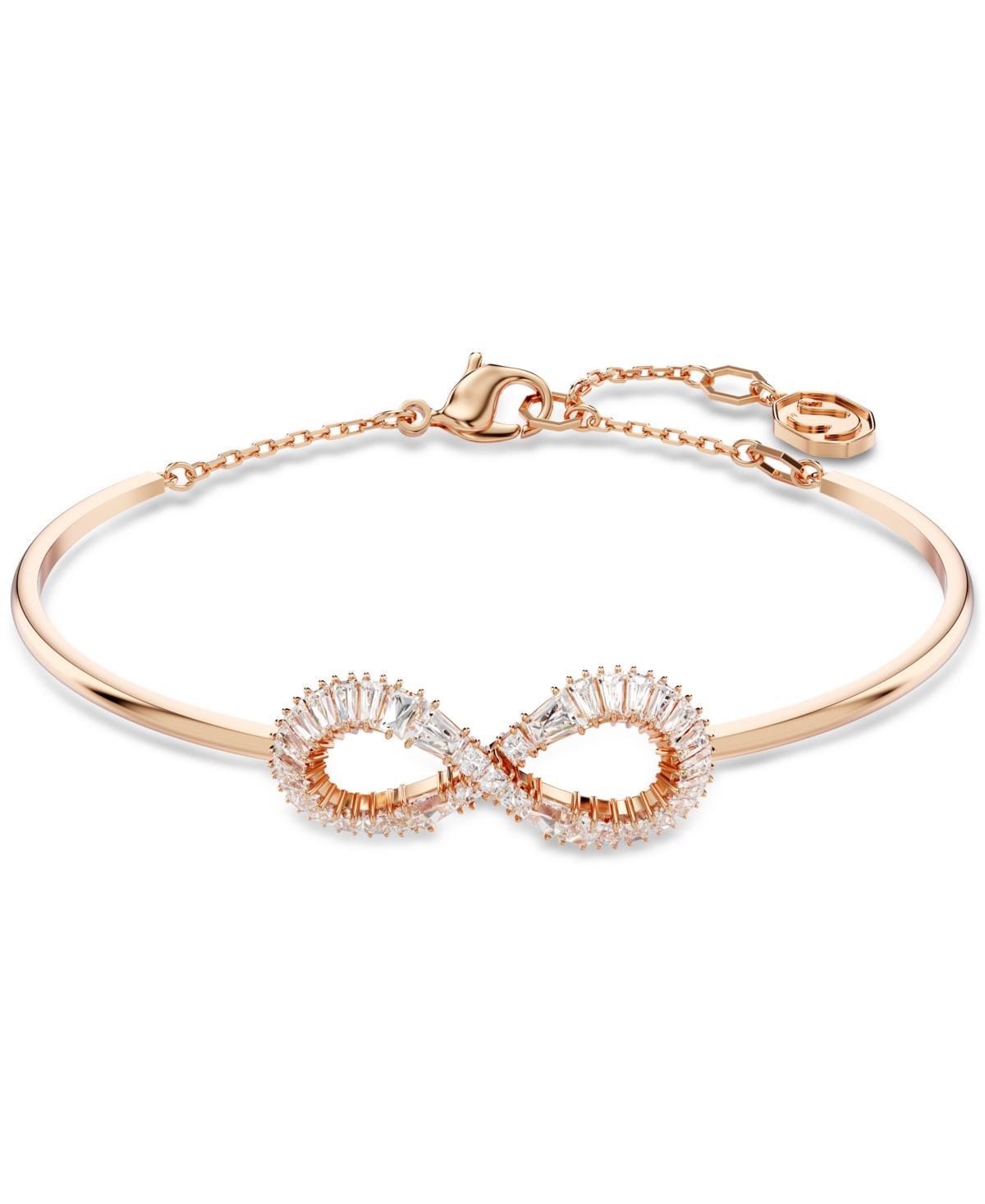 Swarovski Rose Gold-Tone Mixed Crystal Infinity Bangle Bracelet Product Image