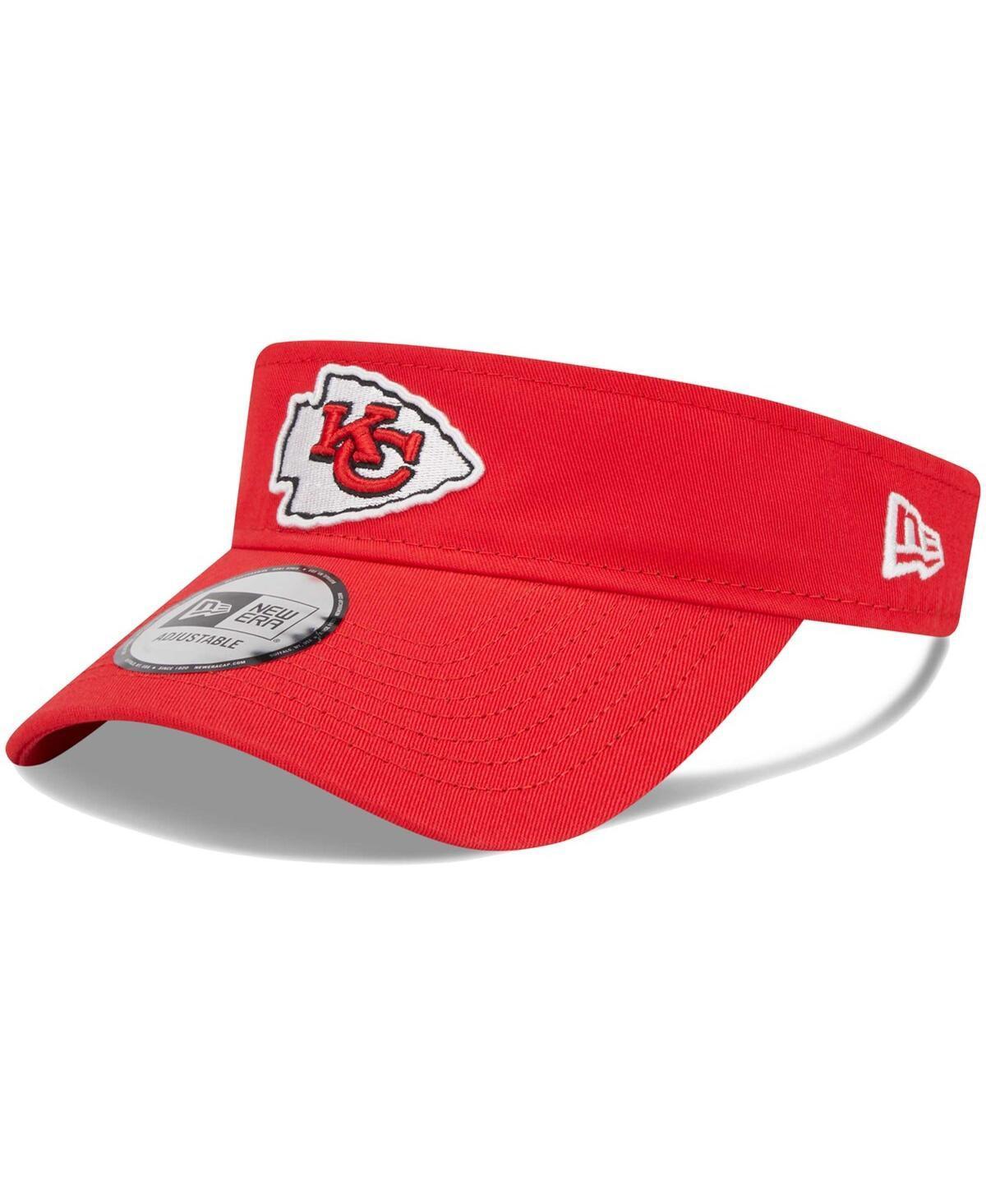 Mens New Era Red Kansas City Chiefs Main Adjustable Visor Product Image