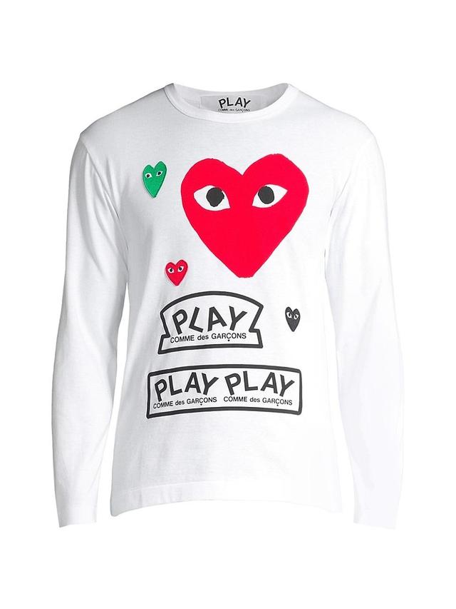 Mens Play Multi Heart Long-Sleeve Graphic T-Shirt Product Image