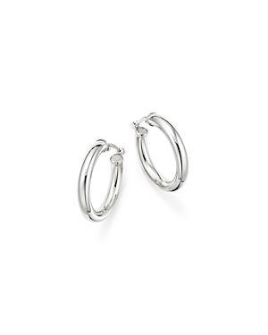 Sterling Silver Tube Hoop Earrings - 100% Exclusive Product Image