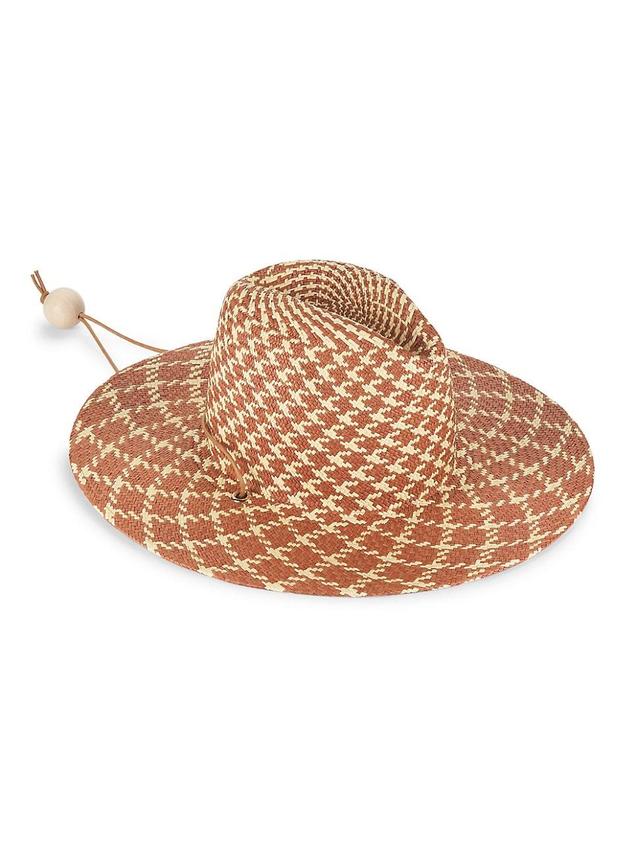 Womens Wylie Checkered Straw Hat Product Image