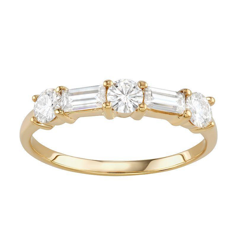 Charles & Colvard 14k Gold 1 1/6 Carat T.W. Lab-Created Moissanite Stackable Ring, Womens Yellow Product Image