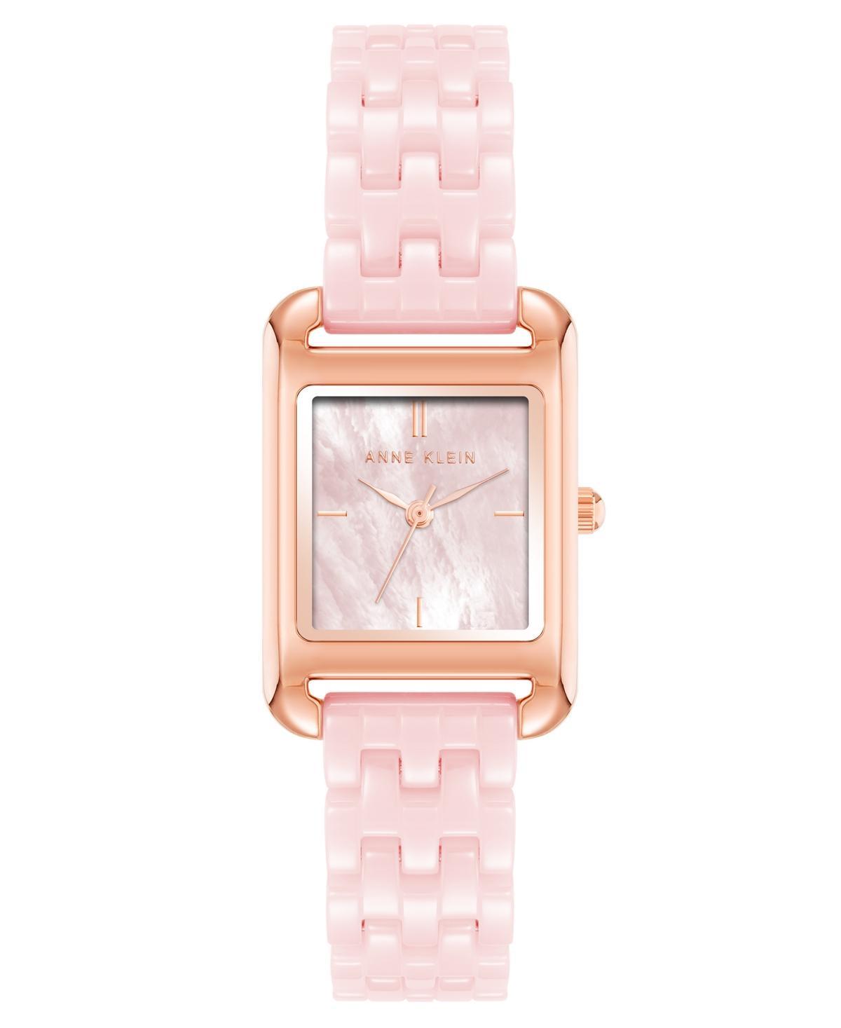 Anne Klein Womens Quartz Pink Ceramic Watch, 23mm - Pink Product Image