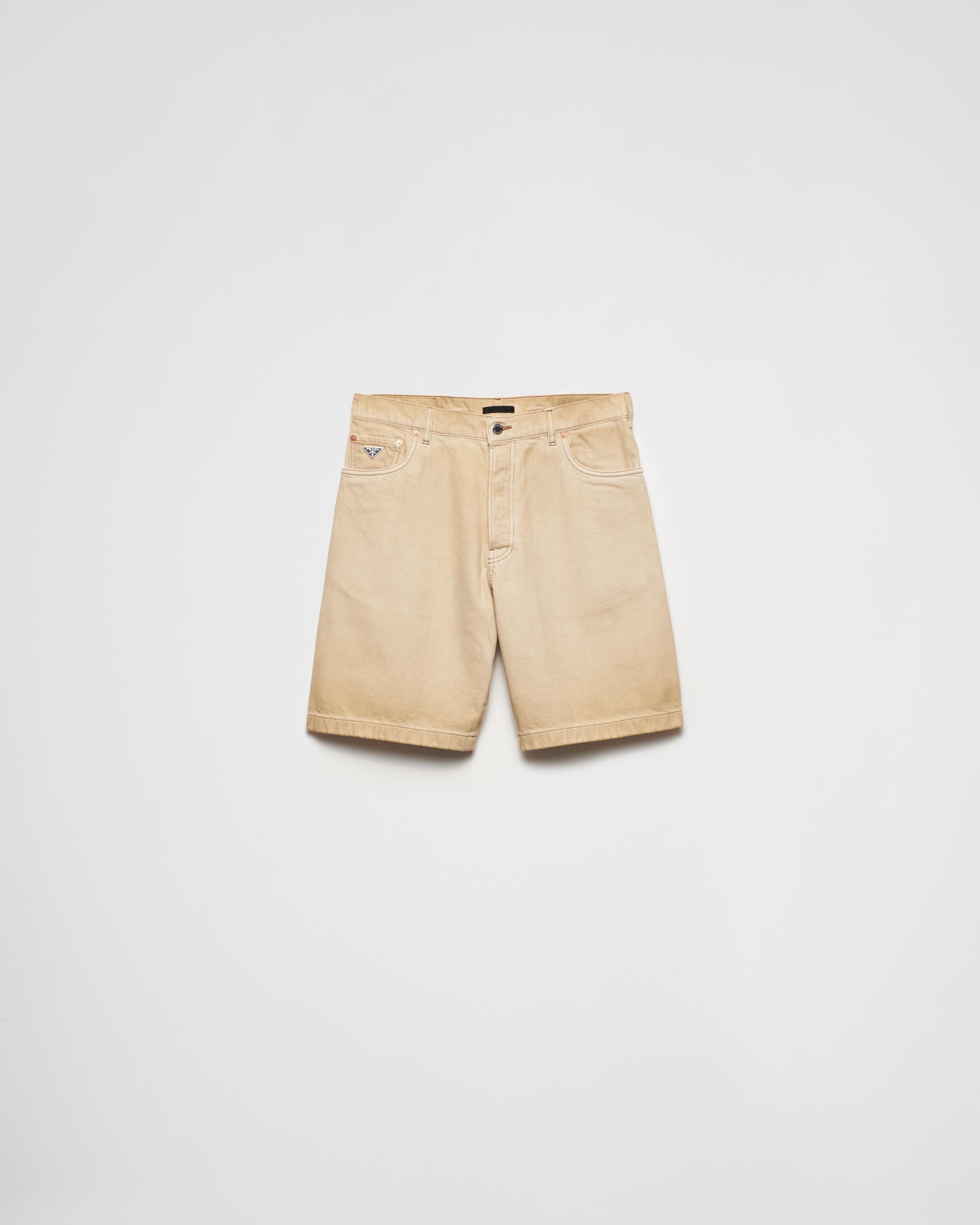 Worn bull-denim Bermudas Product Image