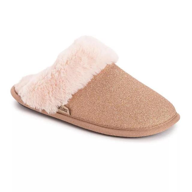 MUK LUKS Womens Angled Sparkle Scuff Slippers Product Image