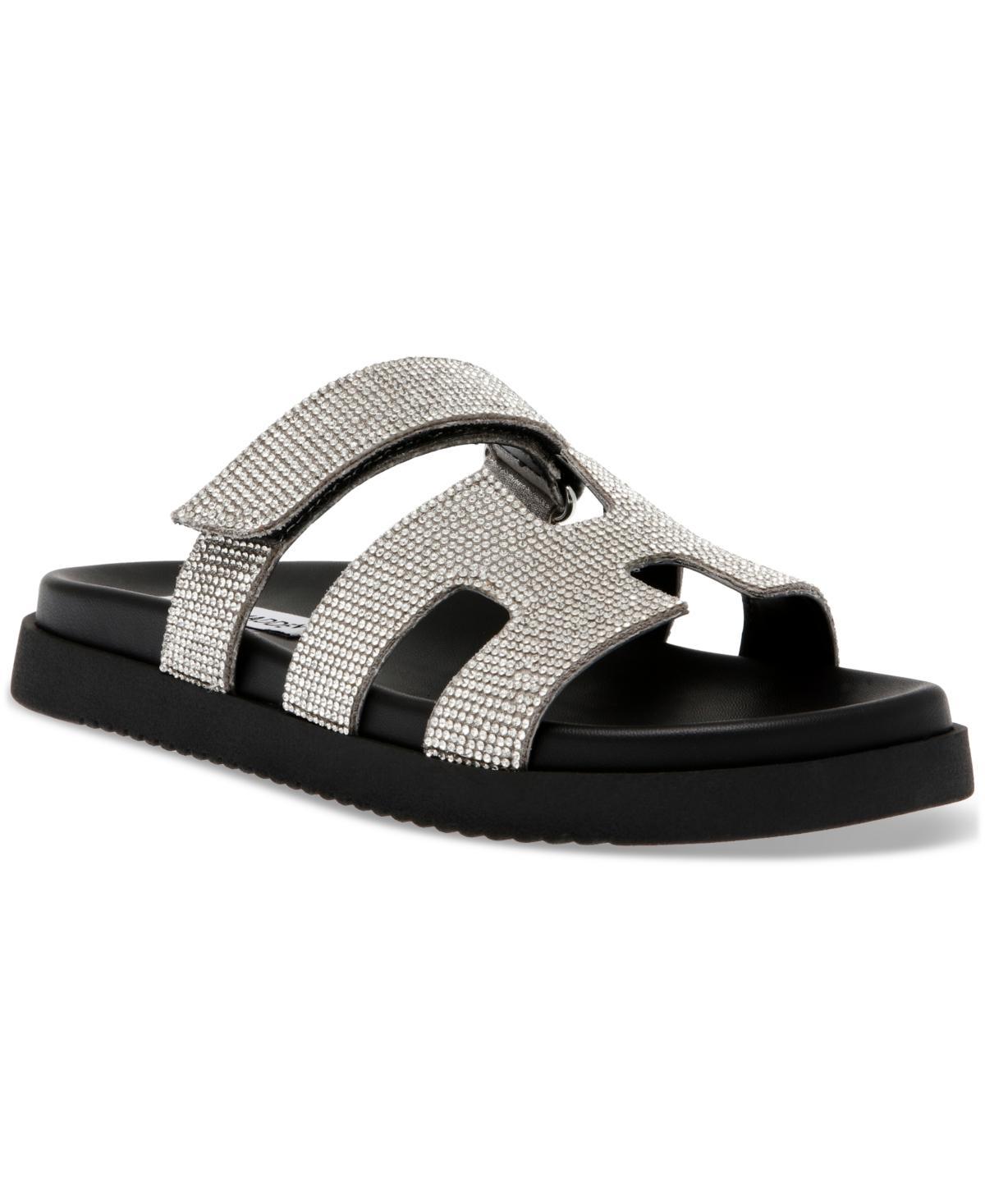 Steve Madden Womens Mayven-r Rhinestone Slide Sandals Product Image