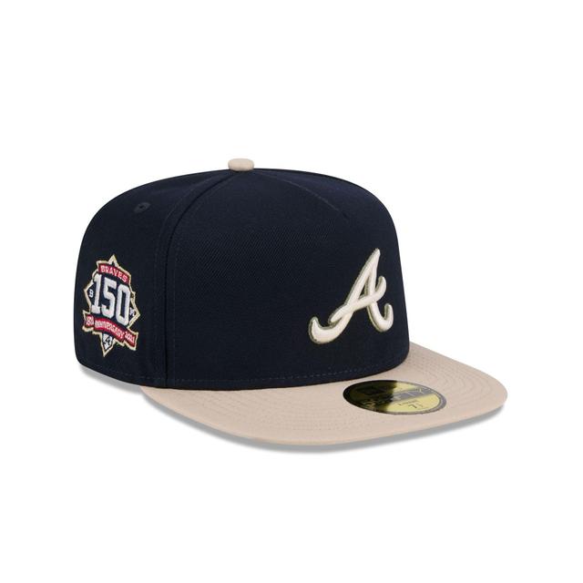 Atlanta Braves Canvas 59FIFTY A-Frame Fitted Hat Male Product Image