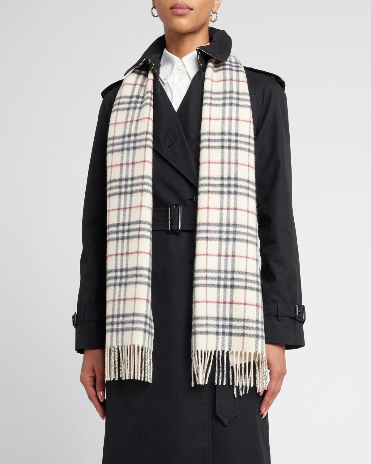 Womens Vintage Check Cashmere Scarf Product Image