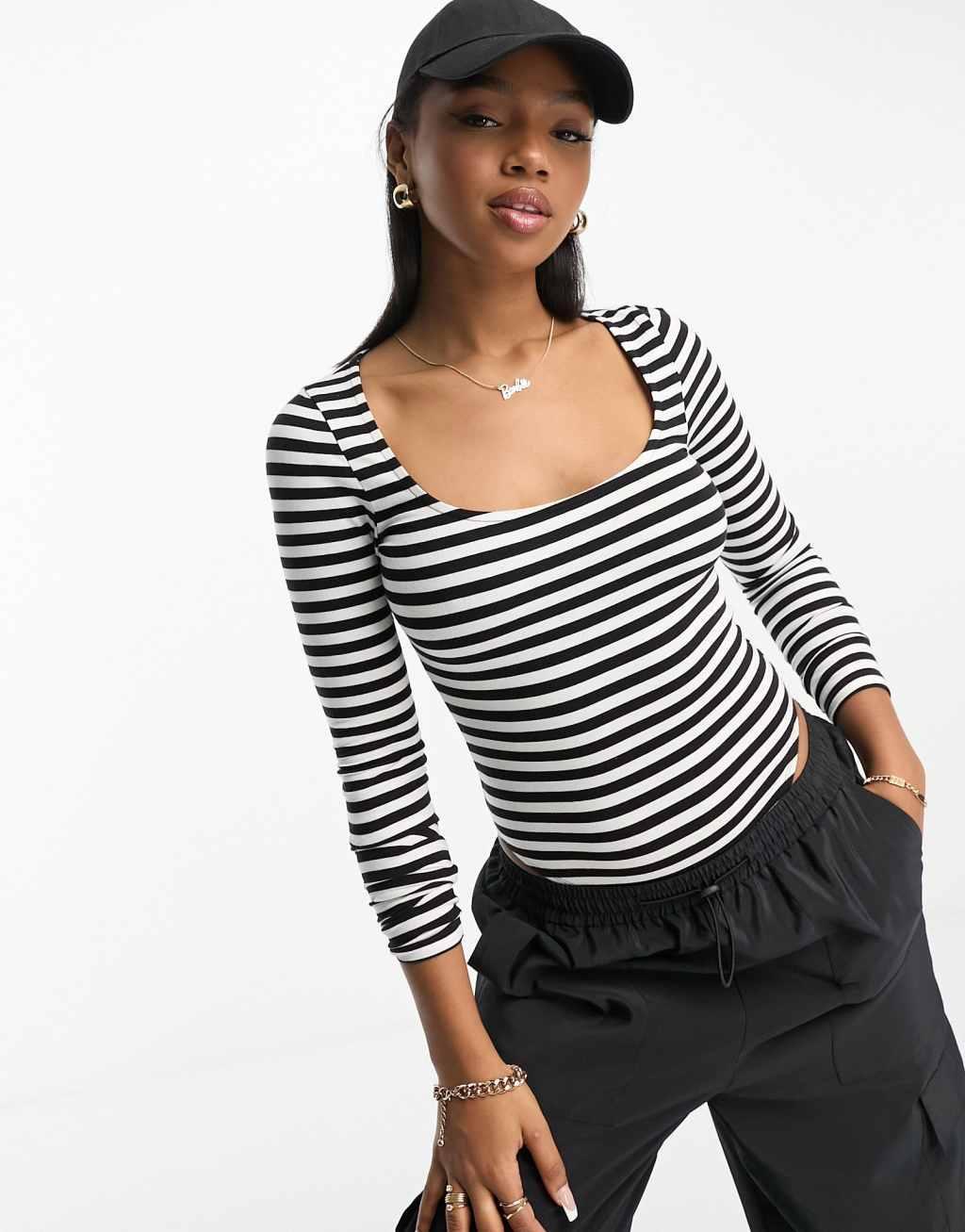 Miss Selfridge square neck bodysuit Product Image