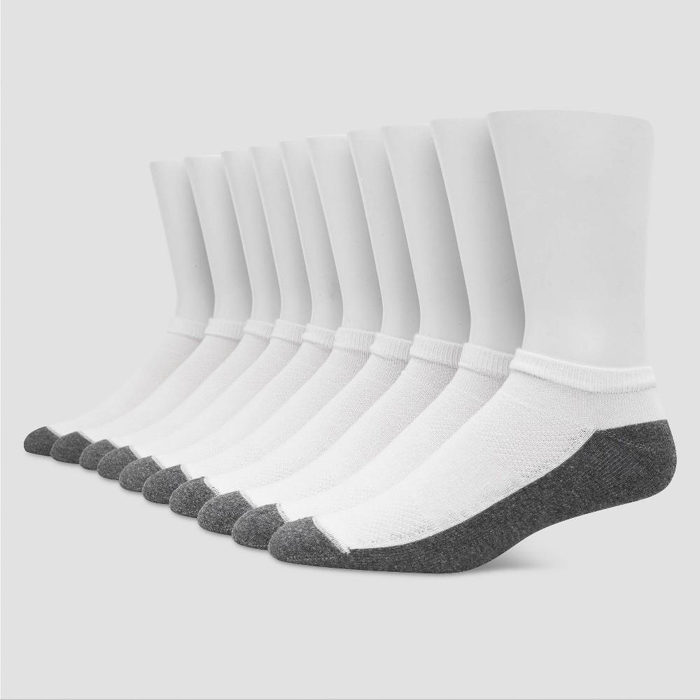 Hanes Premium Mens Big & Tall Low Cut Socks 10pk 12-14 Product Image