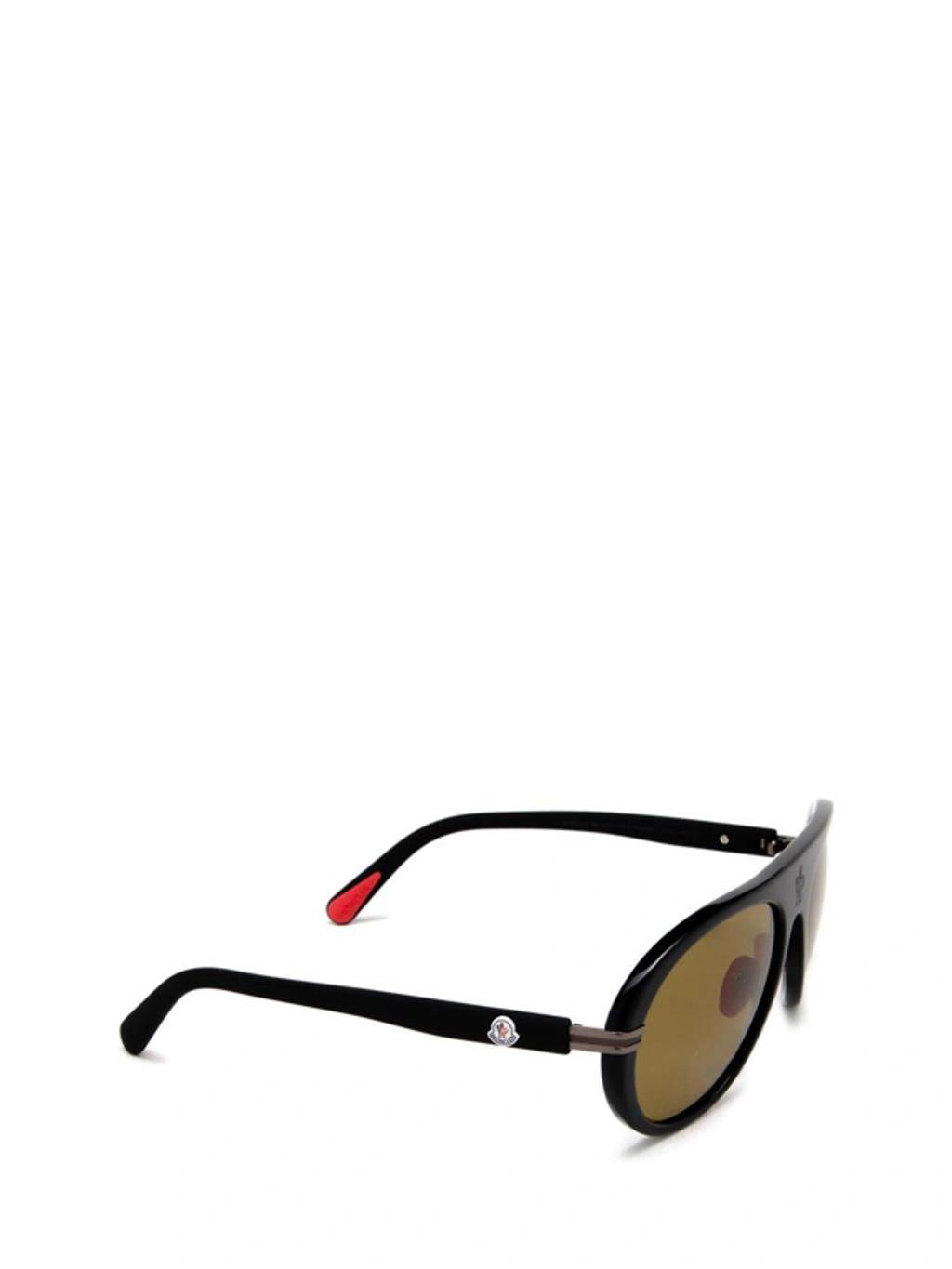 MONCLER Eyewear Aviator Sunglasses In Black Product Image