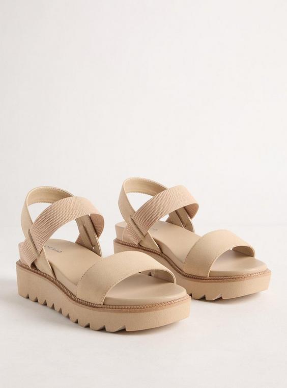 Two Piece Stretch Platform Sandal (WW) Product Image