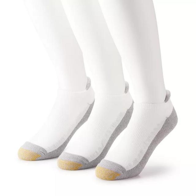 Mens GOLDTOE 3-pack Wellness Mild Compression No Show Tab Socks Product Image