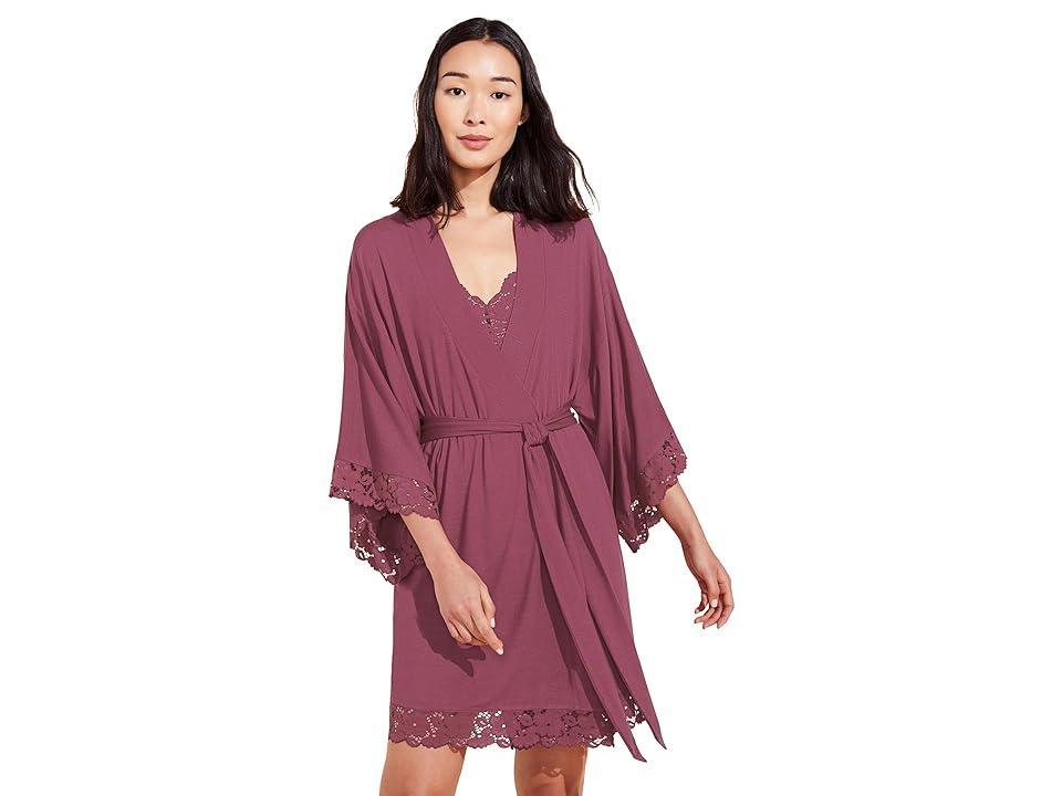 Eberjey Naya - The Mademoiselle Kimono Robe (Raspberry) Women's Pajama Product Image