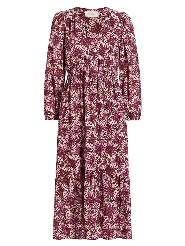 Womens Ella Floral Cotton Midi-Dress Product Image