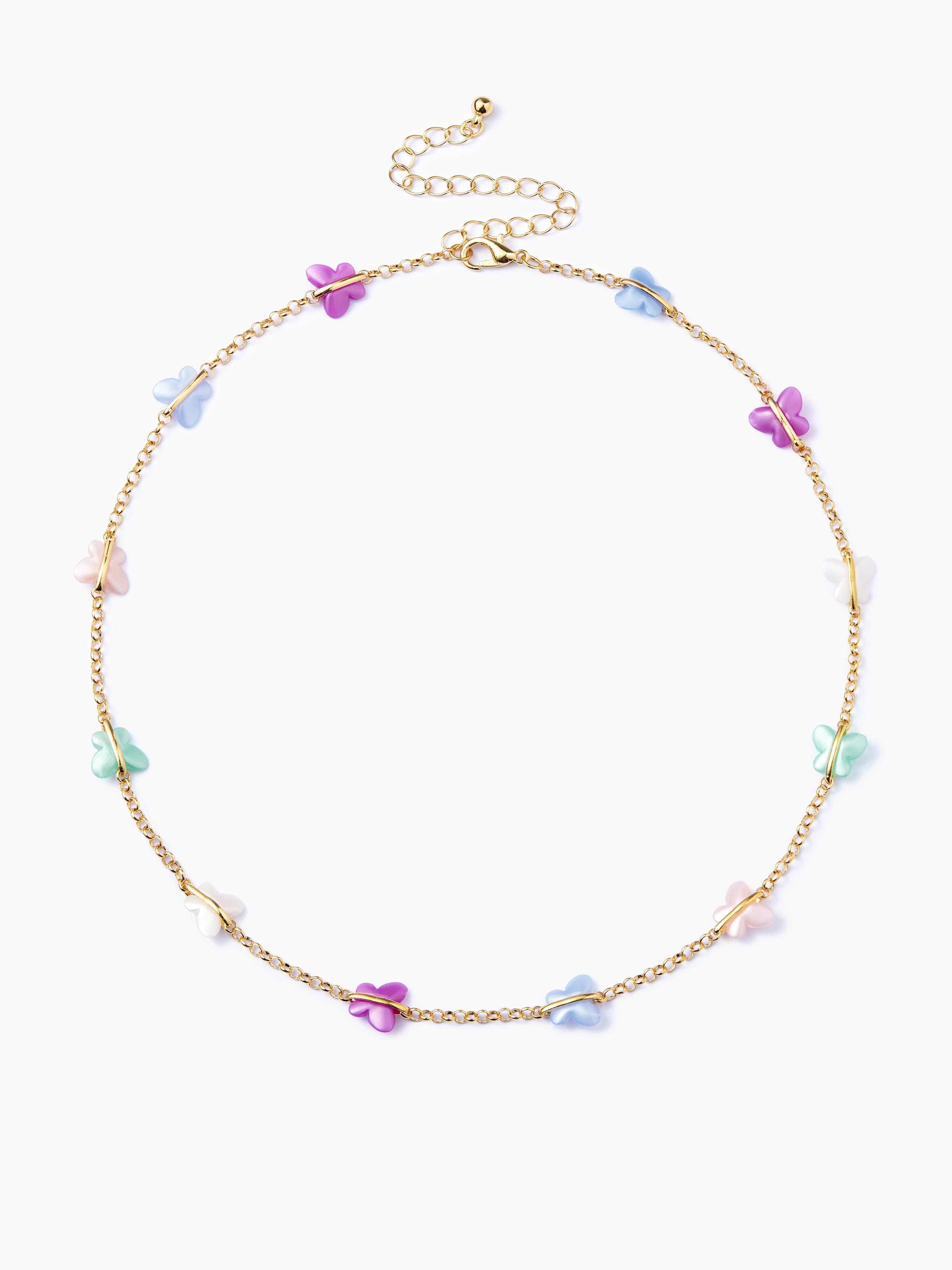 MULTICOLOR BUTTERFLY CHAIN NECKLACE Product Image