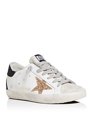 Golden Goose Super-Star Glitter Detail Low Top Sneaker Product Image