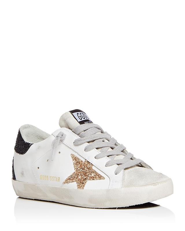 Golden Goose Super-Star Glitter Detail Low Top Sneaker Product Image