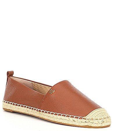 Lauren Ralph Lauren Cameryn Leather Espadrille Flats Product Image